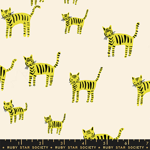 PREORDER Catnap Tiger Stripes in Citron RS4132 11 - Ruby Star Society Sold by the Half Yard